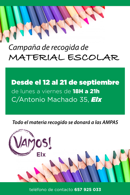 Recogida material escolar