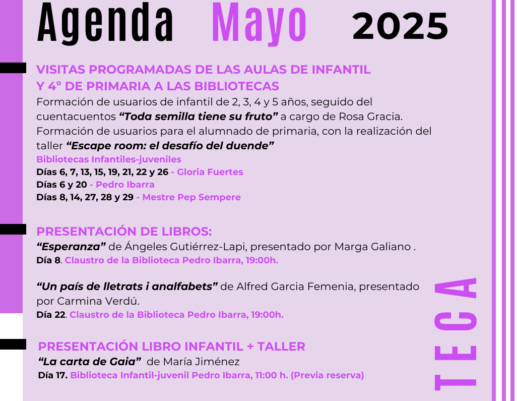 Agenda Mayo 2025