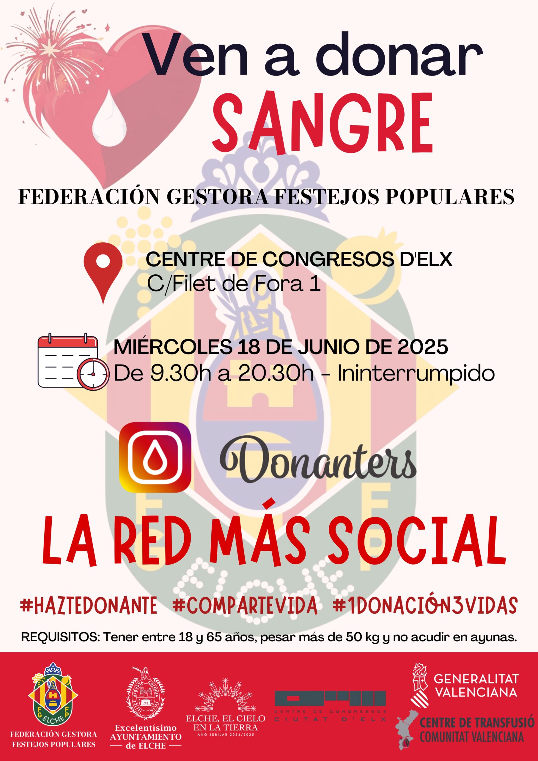 cartel donación de sangres 2025