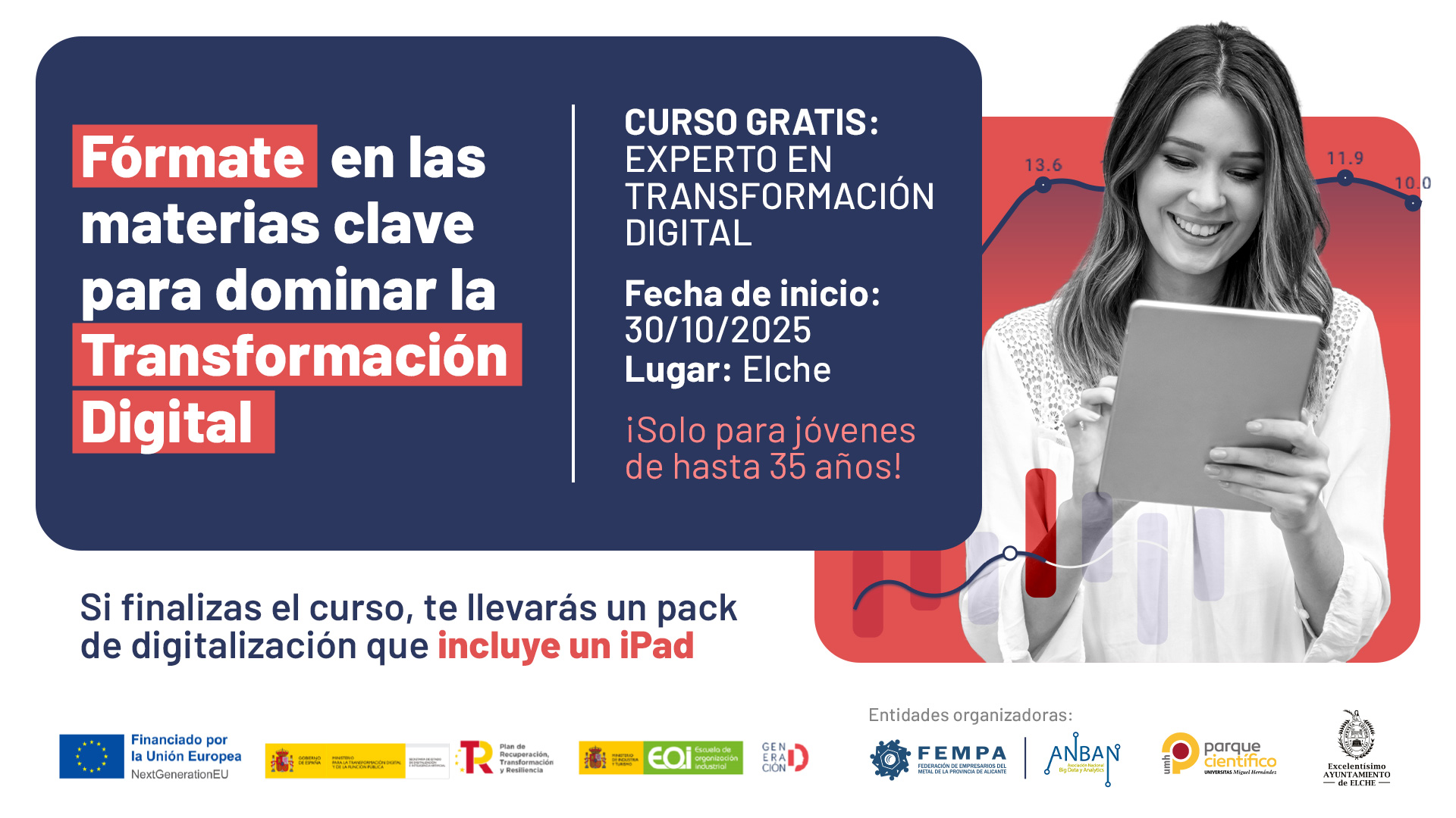El PCUMH colabora por cuarto año en el curso Agentes del Cambio de FEMPA, una iniciativa para formar a jóvenes en transformación digital