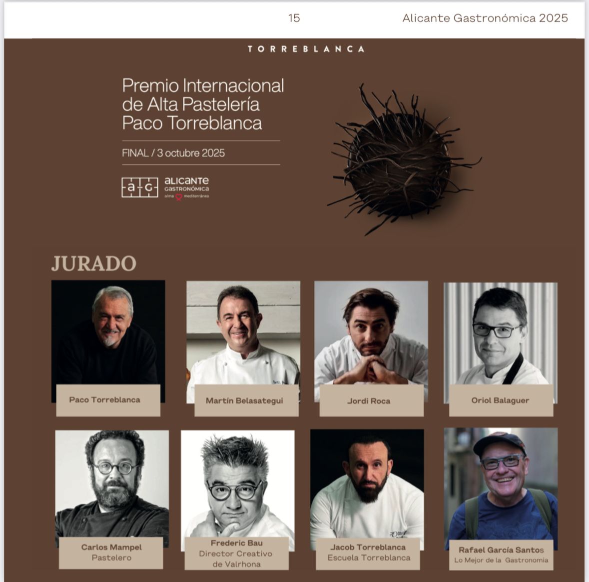 jurado premio Alta Pastelería Torreblanca